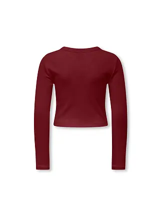 ONLY | T-shirt à manches longues pour fille KOGBINA | dunkelrot